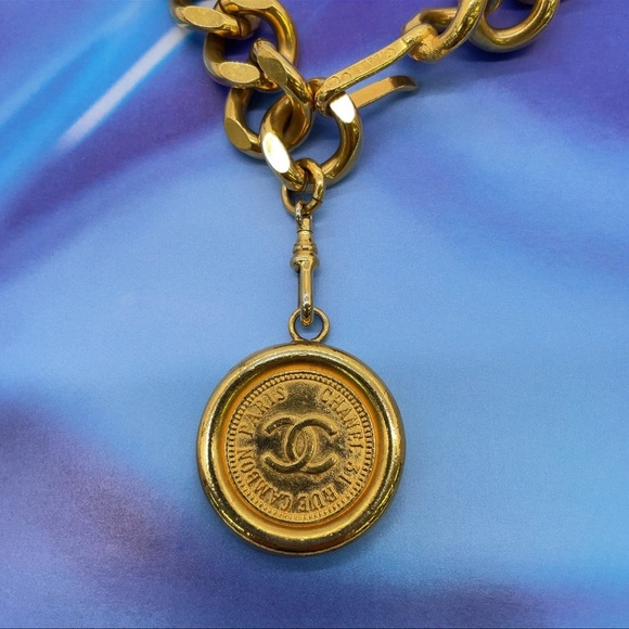 AUTH Chanel Gold Chunky Chain Belt or Necklace 85cm - Picture 6 of 7